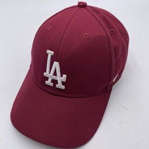 Los Angeles Dodgers '47 Brand MVP Hat Clean Strap Adjustable Maroon Red Classic